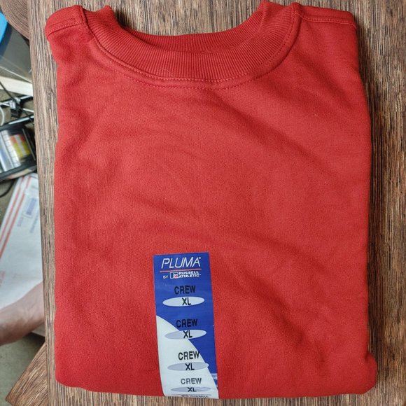 Pluma | Russel Athletic Unisex Red Fleece Crewneck Sweater XL - Picture 4 of 7